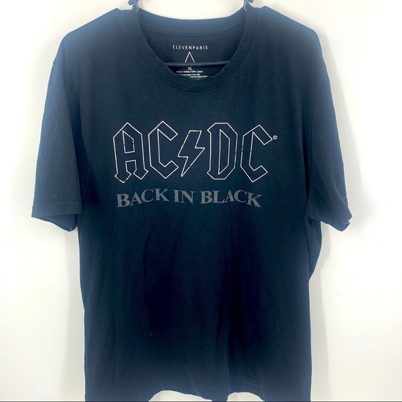 AC DC Back in Black ShortSleeve Tour Shirt - Picture 1 of 6
